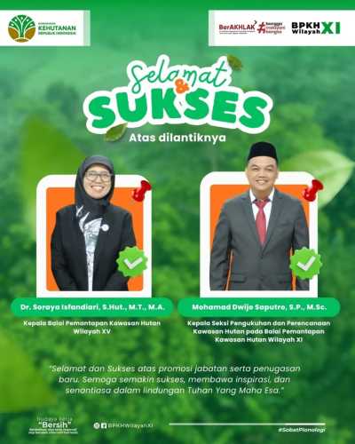 Selamat dan sukses atas dilantiknya Dr. Soraya Isfandiari  dan Mohamad Dwijo Saputro, S.P, M.Sc